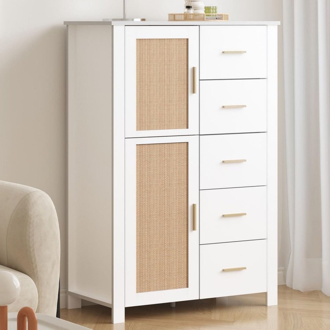 Commode 80 x 118 cm gris clair