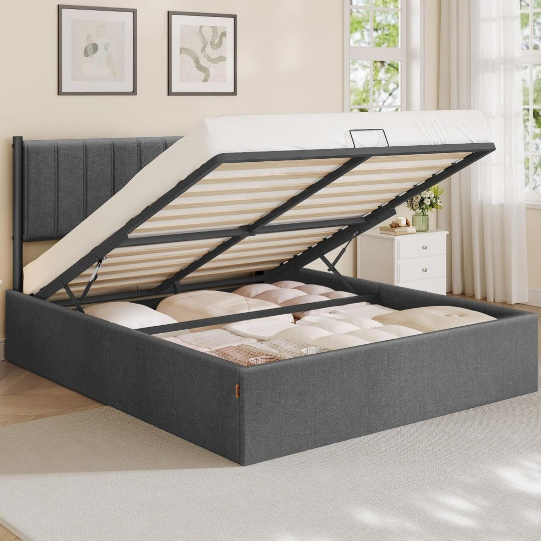Base de lit Grise rustique