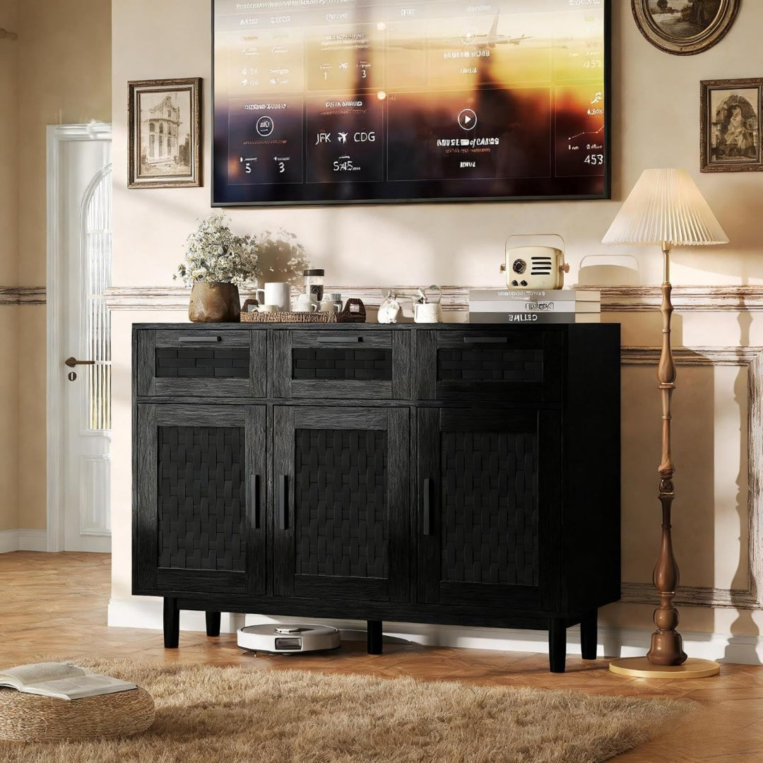 Raffine bureau, bahut marron en bois
