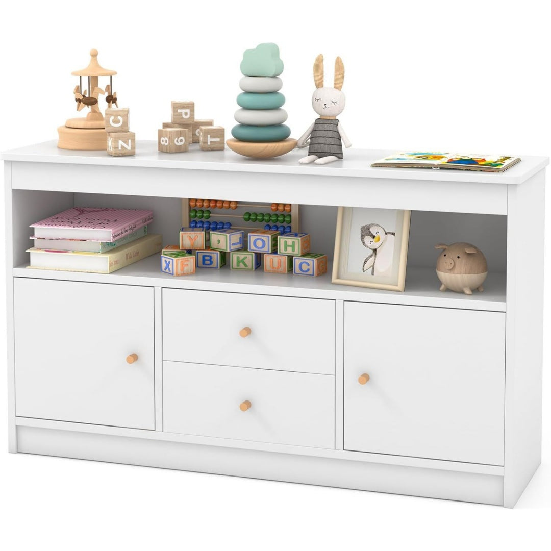 Meuble de rangement gain de place 106 cm de large gris clair