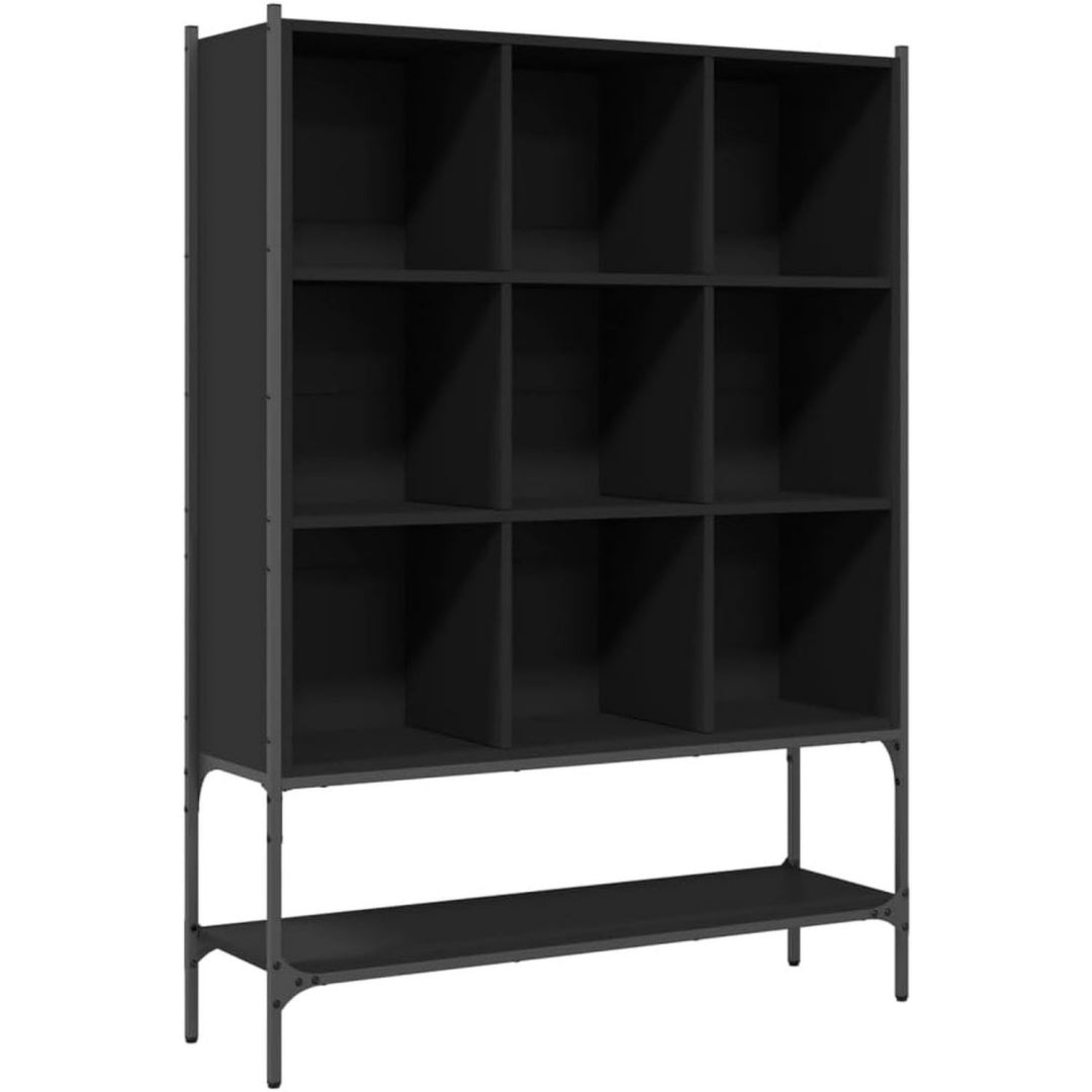 Compact, bibliotheque murale noir en bois
