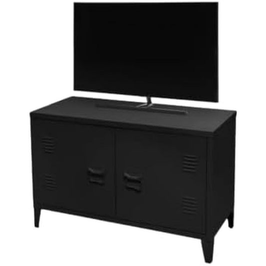 Meuble TV 53 cm de haut structure metallique noir