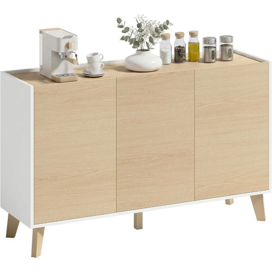Buffet 73.5 cm de haut en bois beige