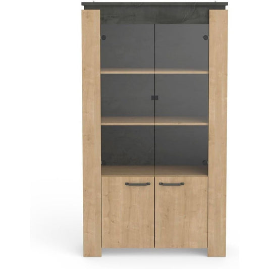 Armoire compacte 98 cm de large marron