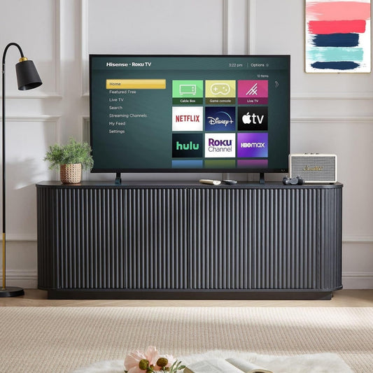 Buffet en MDF, gris, contemporain et rangement pratique