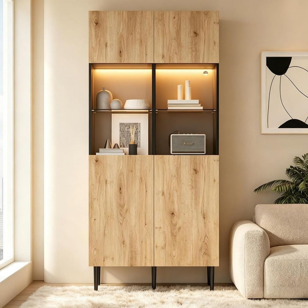 Beige credence 2 portes style industriel