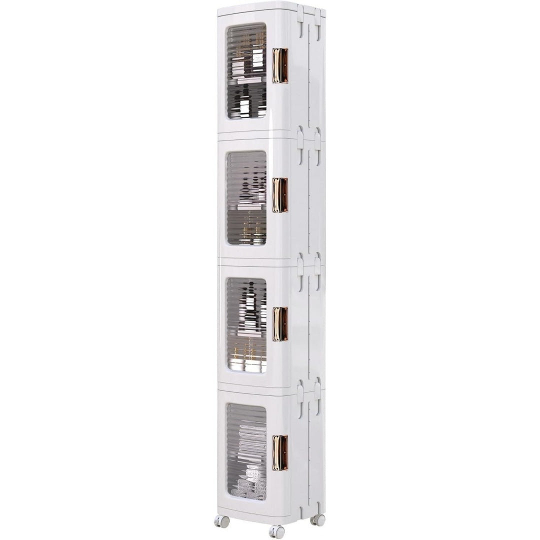 Pour chambre d'enfant colonne de rangement gris clair