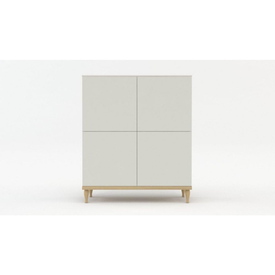 Commode en MDF, gris clair usage polyvalent