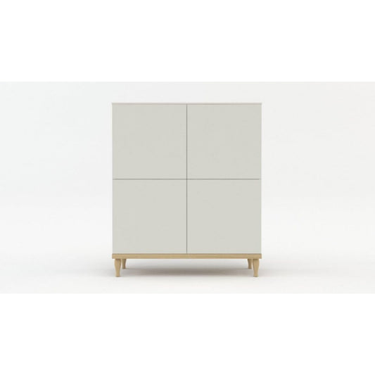 Commode en MDF, gris clair usage polyvalent