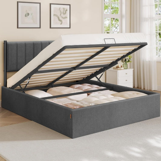 Base de lit Grise rustique