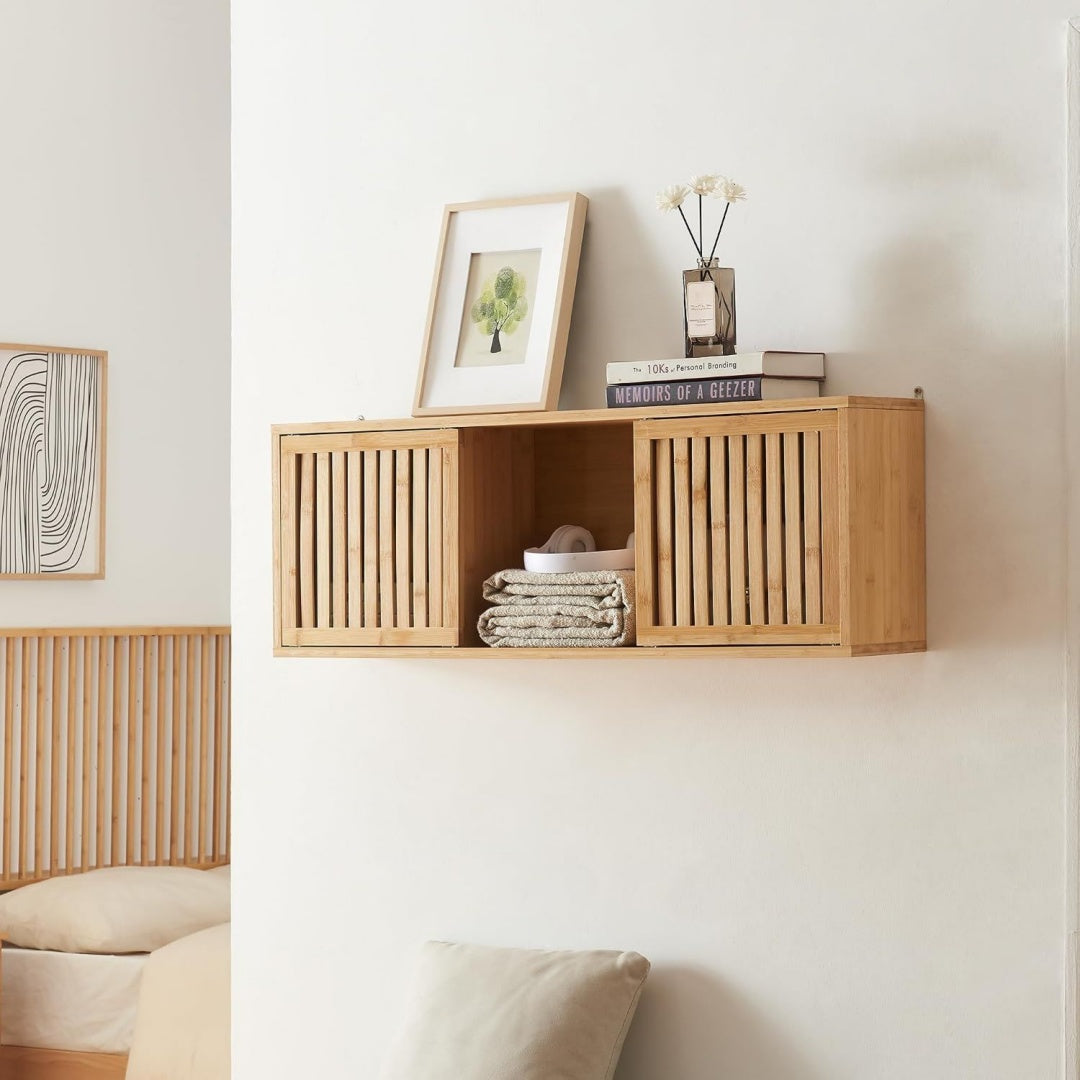 etagere murale gris clair design moderne