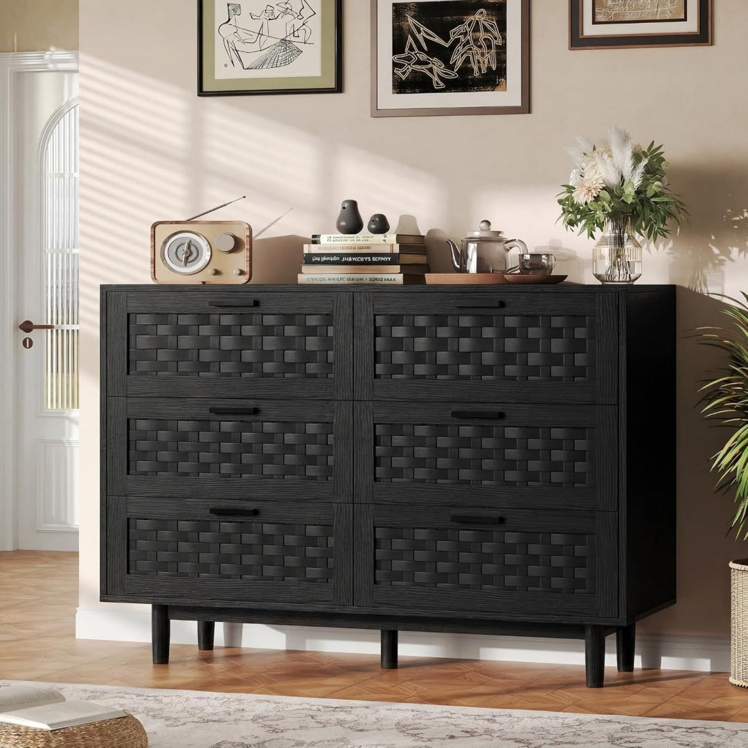 Gris fonce commode design scandinave en bois massif