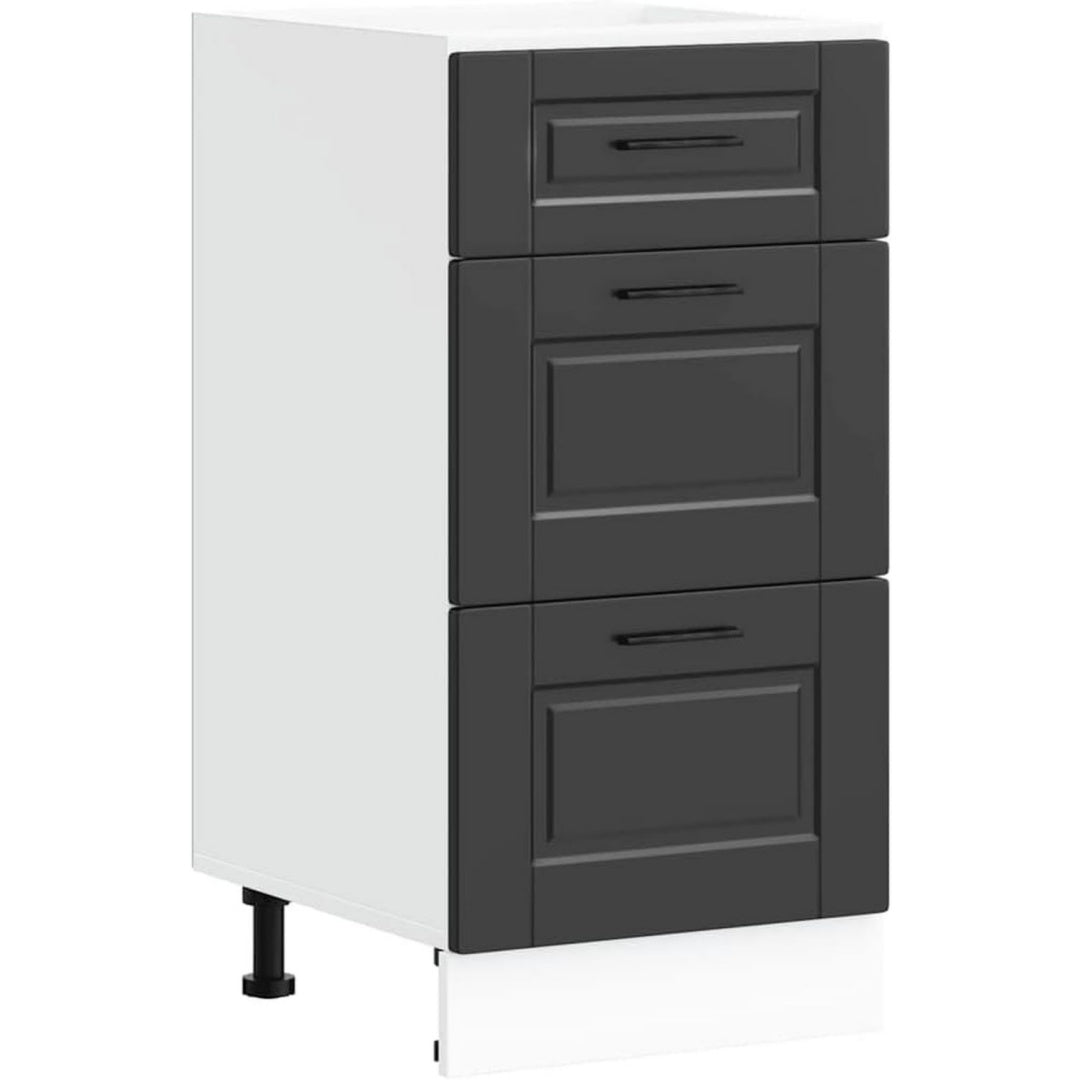Buffet en hevea, gris usage polyvalent