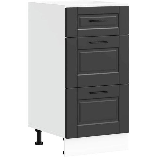 Buffet en hevea, gris usage polyvalent