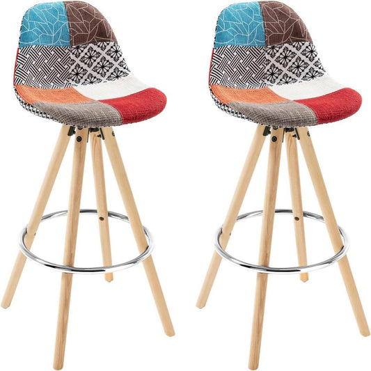Moderne tabouret rembourre beige 33 x 38, 5 x 75 cm